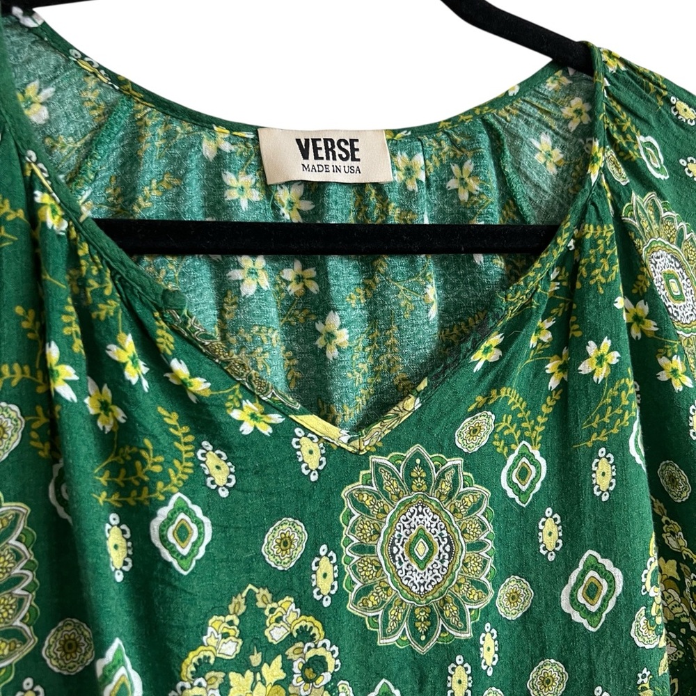 Verse Green Boho Top - Picture 5 of 5